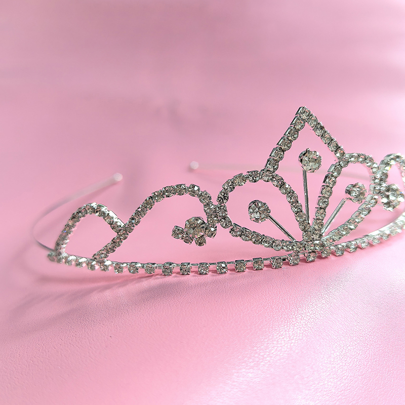 Women'S Vintage Accessories - Corona Nuziale in Strass Color Argento,