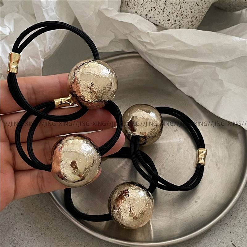 Wrap Ring Gold - Fascia per capelli circolare con perline