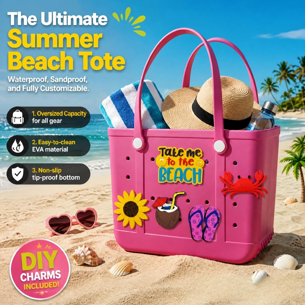Women Accessories Bag - Borsa da Spiaggia in Gomma Oversize