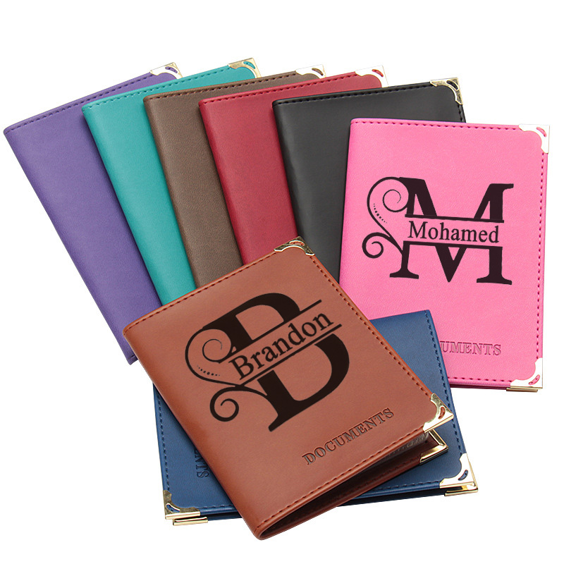 Women Accessories Business Name - Porta passaporto con nome personalizzato per