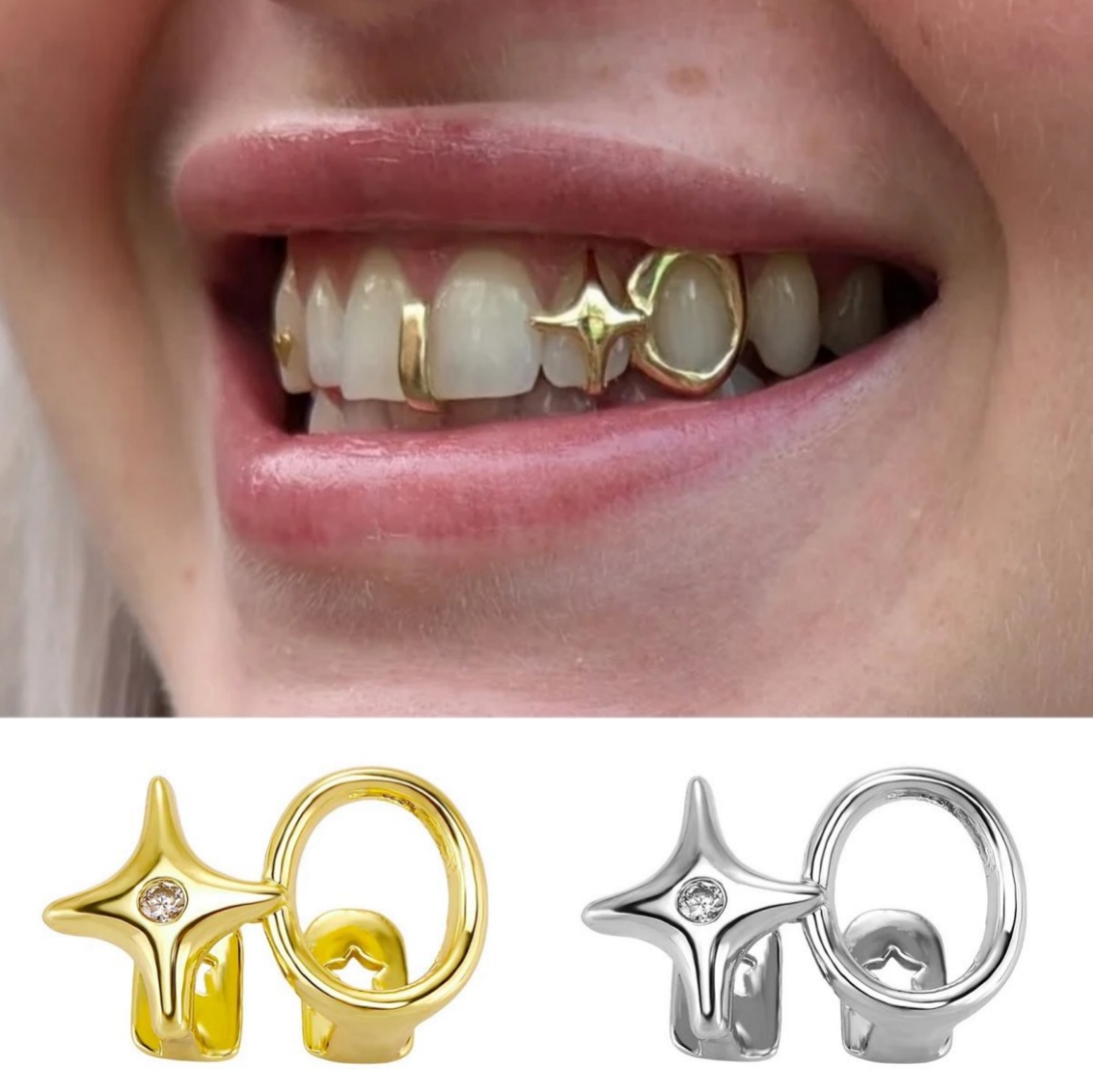 Grillz Dentali Y2K Lucidi con  - Women'S Y2K Accessories recensione e prezzo